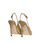 Destalonado alto en glitter oro
