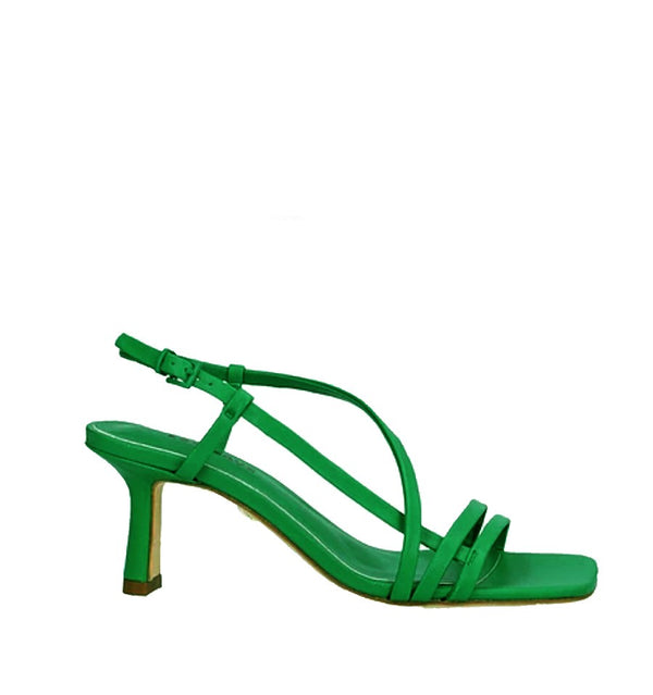 Sandalia media con tiras verde-n