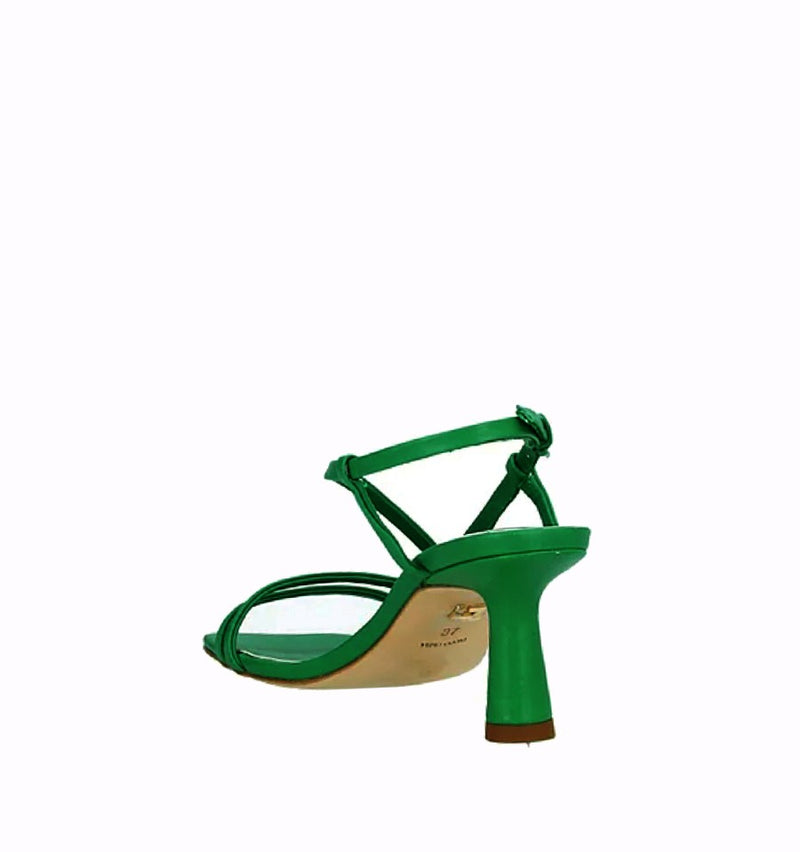 Sandalia media con tiras verde-n
