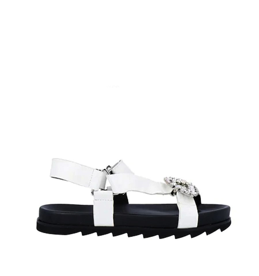 Sandalia bio blanco con adorno cristal
