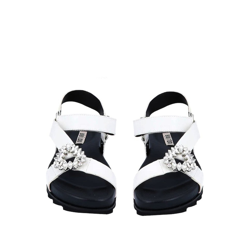 Sandalia bio blanco con adorno cristal