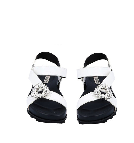 Sandalia bio blanco con adorno cristal