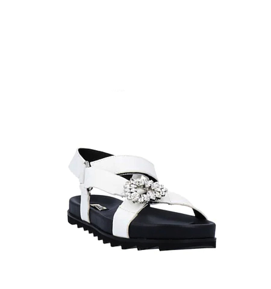 Sandalia bio blanco con adorno cristal