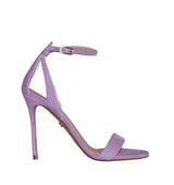 Sandalia alta con talón en malva