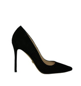 Stiletto alto en ante negro