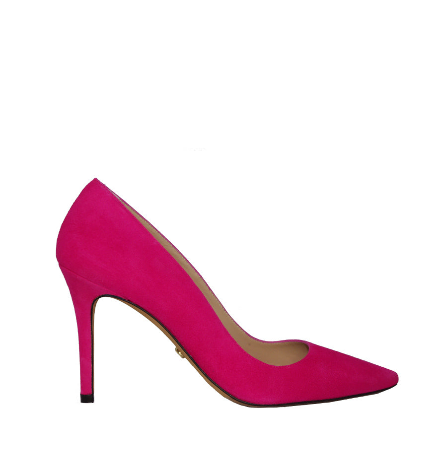 SUSAN - Stiletto medio/alto en ante fuxia
