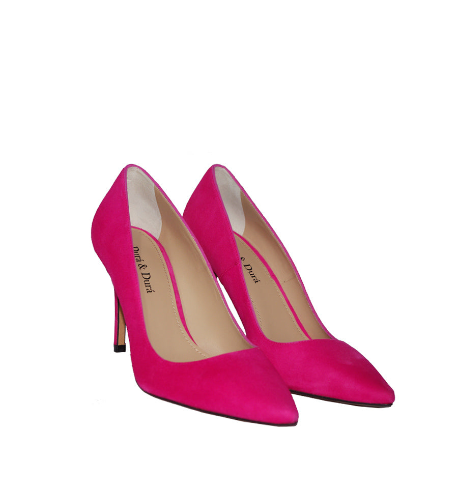 SUSAN - Stiletto medio/alto en ante fuxia