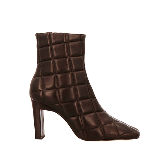 Botín acolchado en piel marron