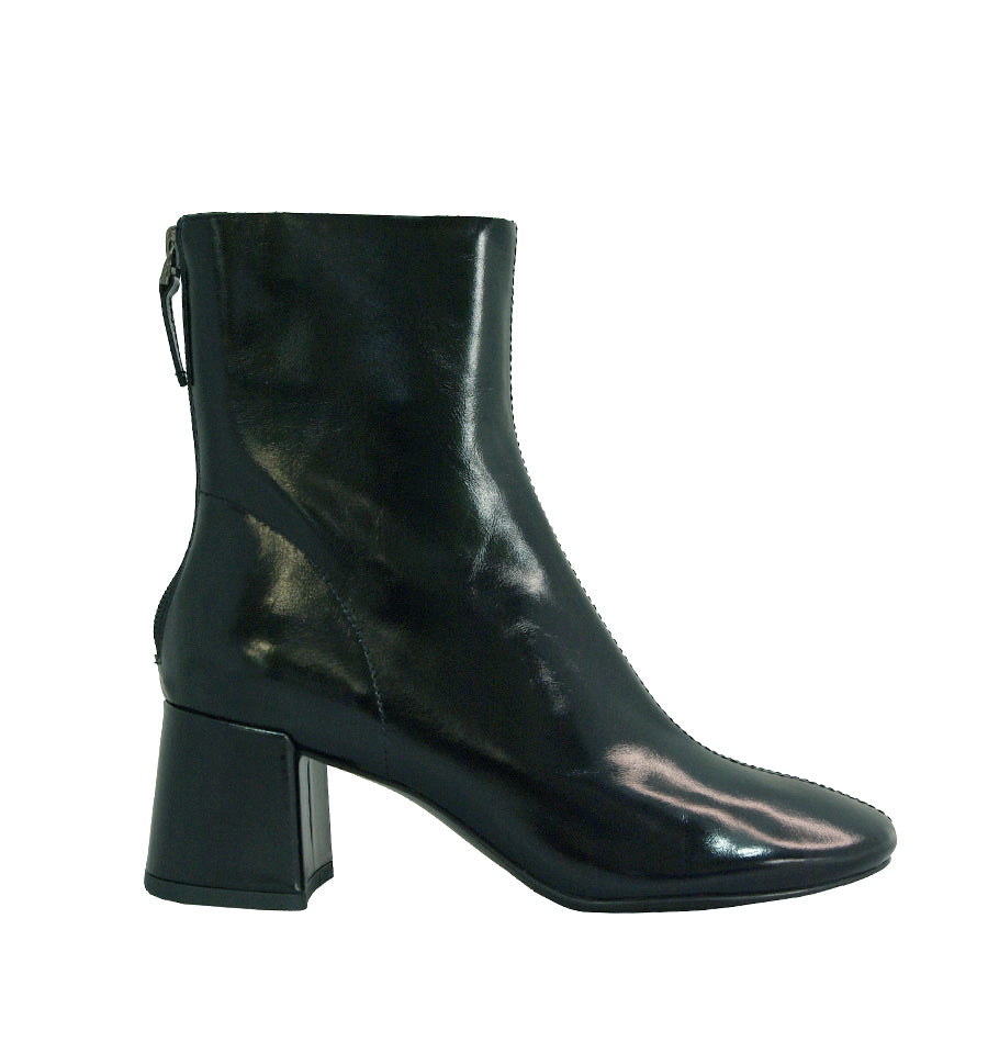 Botín medio tipo courrees en piel negro