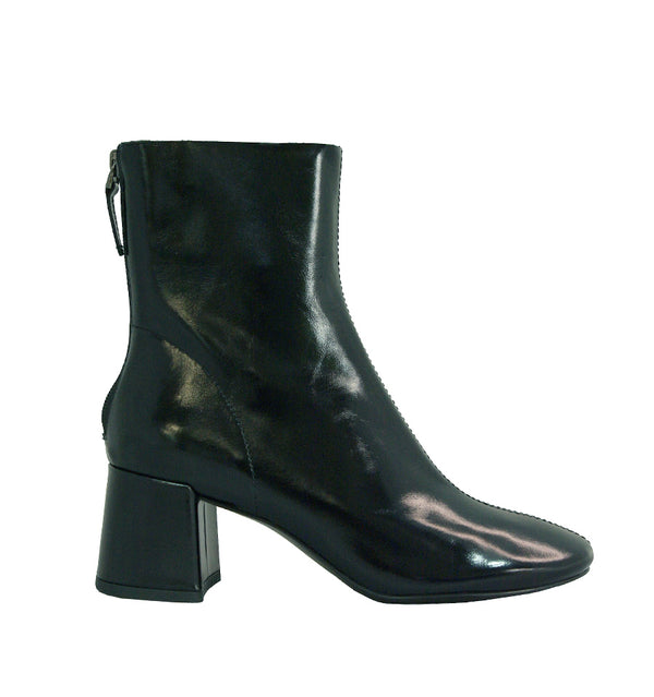 Botín medio tipo courrees en piel negro