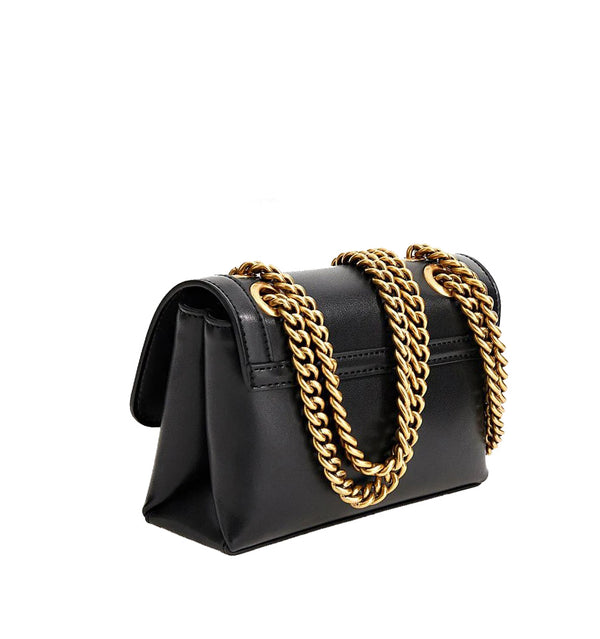 Bolso mini con cadena en negro