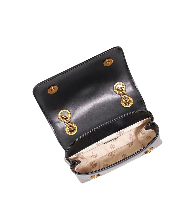 Bolso mini con cadena en negro