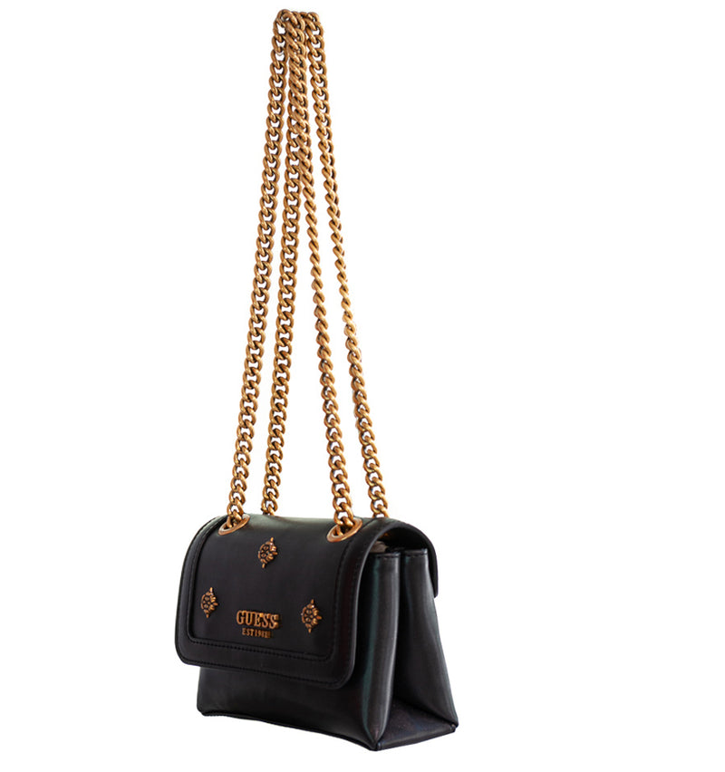 Bolso mini con cadena en negro