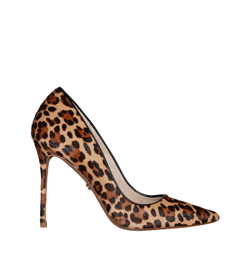 Stiletto alto en pony leopardo