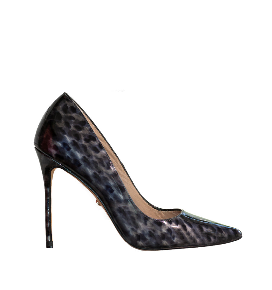 Stiletto alto en charol gris-c