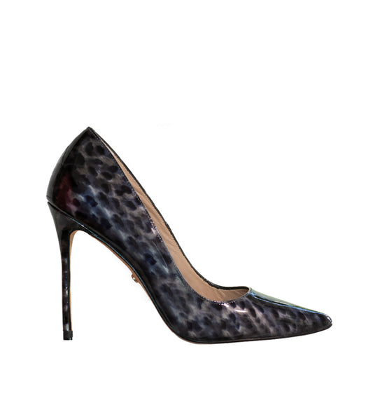 Stiletto alto en charol gris-c