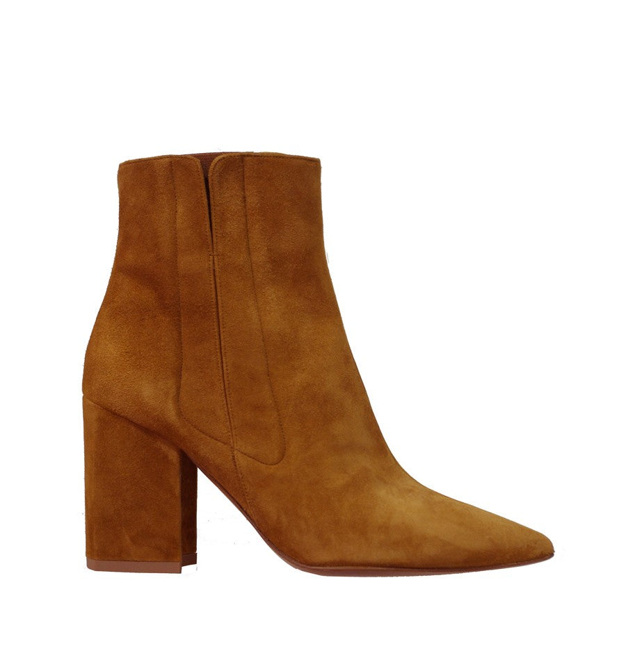 X120  Botín en ante con elástico lateral cuero